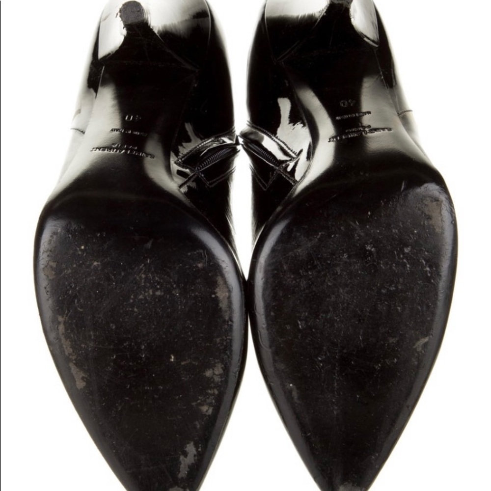 SAINT LAURENT Black patent leather ankle boots! Gorgeous - Picture 2 of 5
